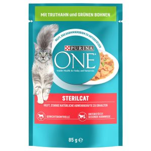 26x85g Sterilised kalkkuna & vihreät pavut Purina One -kissanruoka