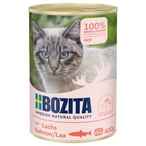 6x400g lohipatee Bozita-kissanruoka