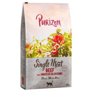 6.5 kg Single Meat nauta & hibiskuksenkukka Purizon kissan kuivaruoka