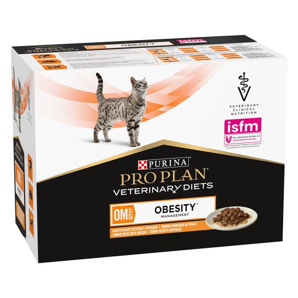 10x85g Feline OM ST/OX Obesity Management kana Purina Veterinary Diets