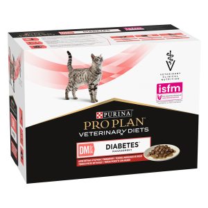 2x10x85g PURINA PRO PLAN Veterinary Diets Feline DM ST/OX - Diabetes Management Beef Märkä kissanruoka, naudanliha