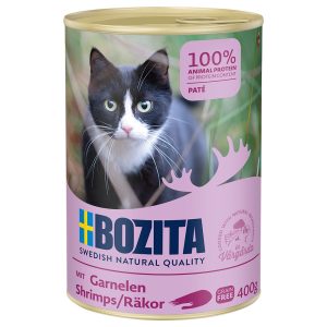 6x400g katkarapupatee Bozita-kissanruoka