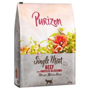 2,5kg Purizon Single Meat nauta & hibiskuksenkukka kissan kuivaruoka
