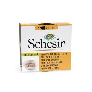 1x70g in Broth tonnikala & sardiini Schesir Kissanruoka