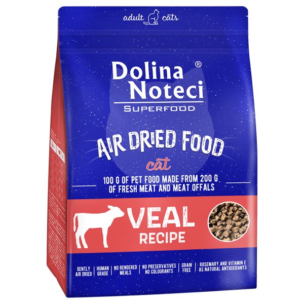 1 kg | Dolina Noteci Superfood Feline vasikanlihaa, kissan kuivaruoka