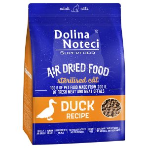 Dolina Noteci Superfood Sterilised Feline ankan kanssa, kuivamuonaa, edullinen kaksoispakkaus, 2 x 1 kg