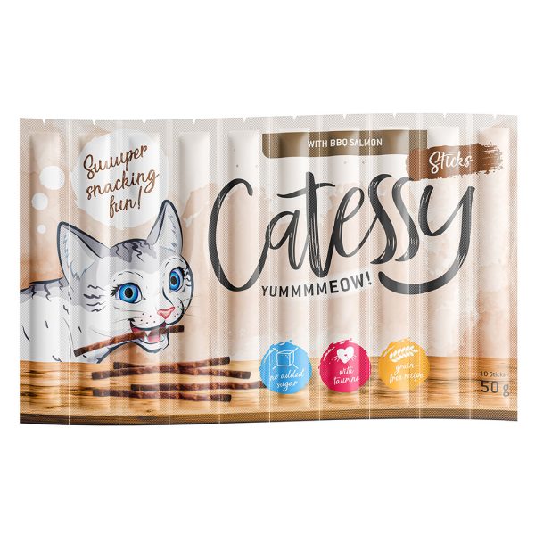 10 kpl Bar-B-Q lohi sticks Catessy kissalle
