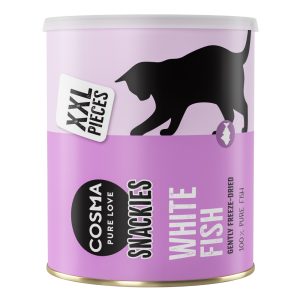 110g Cosma Snackies Maxi Tube XXL vaalea kala erikoishintaan!