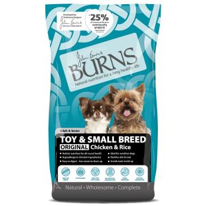2x zooPisteitä: Burns -kuivaruoat koirille! - 6 kg Adult & Senior Original Toy & Small Breed - Chicken & Rice
