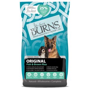 2x zooPisteitä: Burns -kuivaruoat koirille! - 12 kg Adult Original Fish & Brown Rice