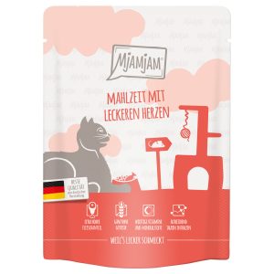 24x300 Ateria herkullisilla sydämillä MjAMjAM Squeezy kissanruoka märkä