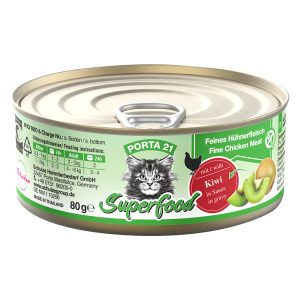 24x80g Superfood kanaa ja kiiviä Porta 21 kissan märkäruoka