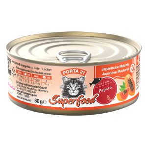 24x80g Superfood makrillia ja papaijaa Porta 21 kissan märkäruoka
