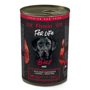 Fitmin Dog For Life, 6 x 400 g, koiran märkäruoka | naudanliha