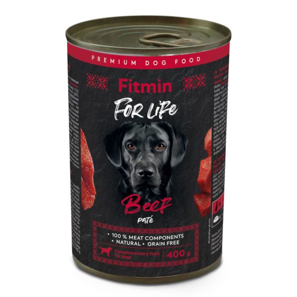 Fitmin Dog For Life, 6 x 400 g, koiran märkäruoka | naudanliha