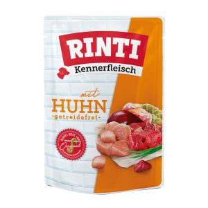 10 x 400 g kana RINTI Pouches koiran märkäruoka