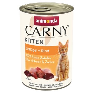 12x400g Kitten siipikarja & nauta Animonda Carny -kissanruoka
