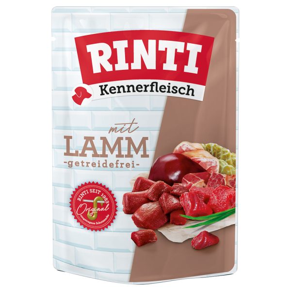 10 x 400 g lammas RINTI Pouches koiran märkäruoka