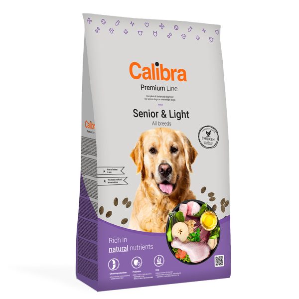 12kg Calibra Dog Premium Line Senior & Light Chicken koiranruoka kuivaruoka, kuivattu