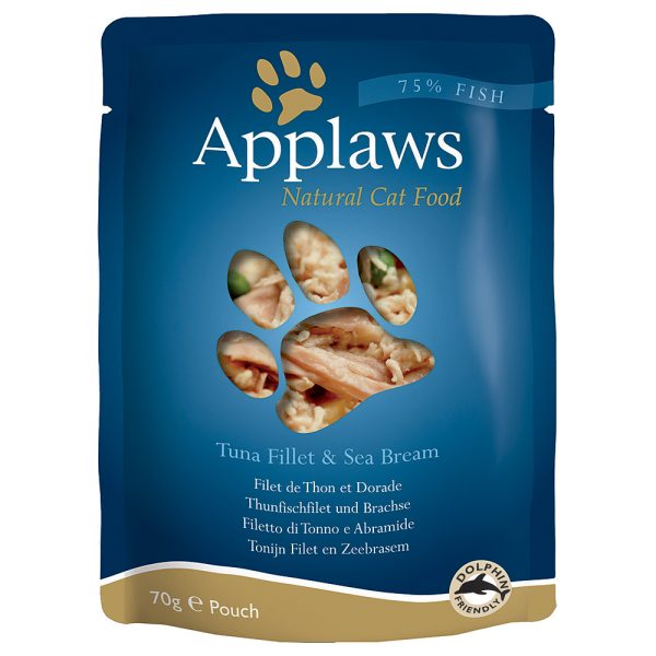 96x70g Applaws märkäruokapussi-säästöpakkaus tonnikalalajitelma