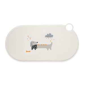TIAKI Aston mäyräkoira -kupinalusta silikonia 50x25cm