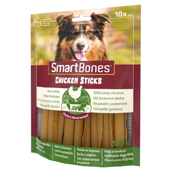 10kpl SmartSticks Wrapped -purutikut kana Smartbones koiranherkku