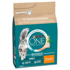 2 x 2,8kg Adult Chicken/Whole Grain Cereals Purina One kissanruoka