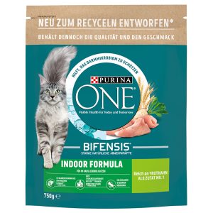 2 x 750g Indoor Formula Purina ONE kissanruoka