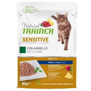 12x85g Lamb Adult Sensitive Natural Trainer märkäruokaa kissoille