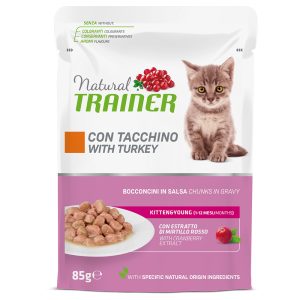12x85g Turkey Kitten & Young Natural Trainer Kitten märkäruokaa