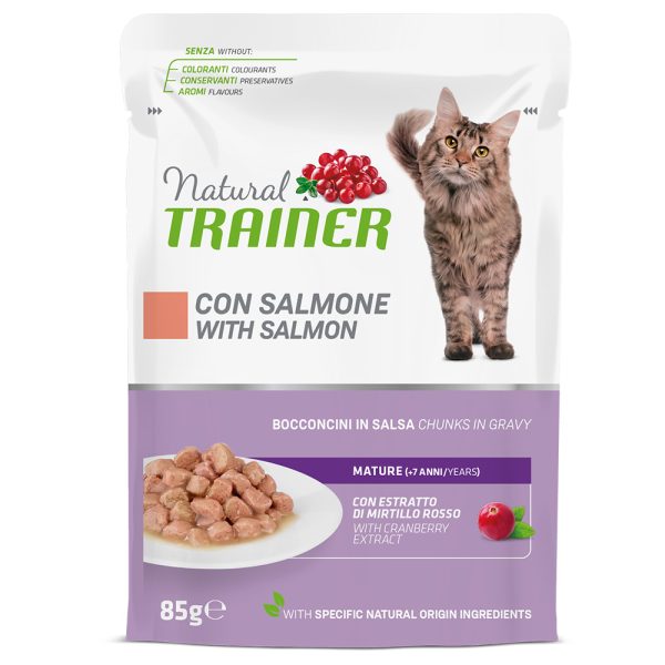 12x85g Lohi Mature Natural Trainer kissan märkäruoka