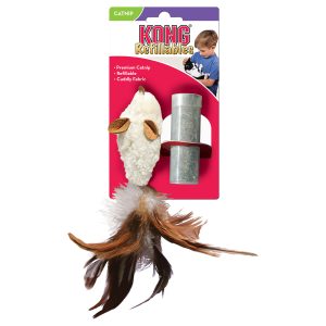 KONG Feather Mouse kissanlelu 1kpl