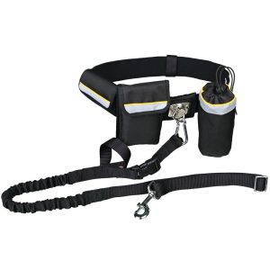 Vyötärölle kiinnitettävä hands-free talutushihna 100-135cm Trixie