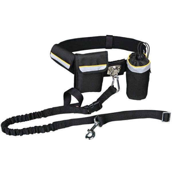 Vyötärölle kiinnitettävä hands-free talutushihna 100-135cm Trixie