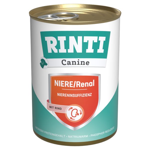 12x400g RINTI Canine Renal Beef koiran märkäruoka