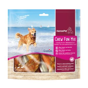 2x380g Cookies Chew Fun Mix kana Hansepet koiran herkku
