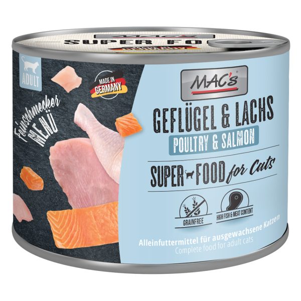 6x200g Cat Gourmet siipikarja & lohi MAC's