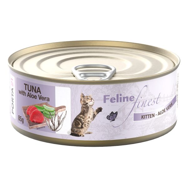 6x85g Kitten tonnikala ja aloe Porta 21 Feline Finest -kissanruoka