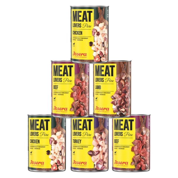 Josera Meatlovers Pure 6 x 800 g - lajitelma (4 makua)