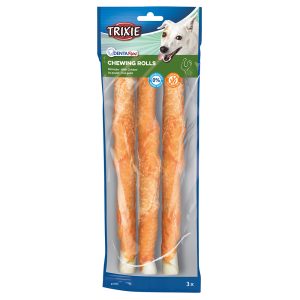 250g Trixie Denta Fun Chicken Chew Rolls n. 28cm Koiran välipaloja