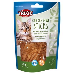 2x50g Trixie PREMIO Kana Mini Sticks kissan välipaloja