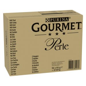 96x85g taimen, kalkkuna, ankka, riista Gourmet Perle kissanruoka