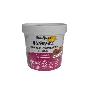 150g BugBell BugKeks aikuisten hyönteiset, karpalo ja juusto koiran välipaloja
