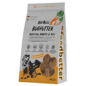 900g BugBell BugFood Hyönteiset, porkkana & hiiva koiranruoka kuivaruoka, kuivattu
