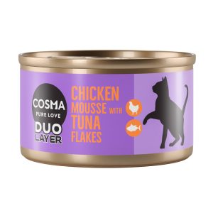 6x70g DUO Layer kanamousse tonnikalapalojen kera Cosma