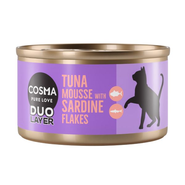 6x70g DUO Layer tonnikalamousse sardiinipalojen kera Cosma