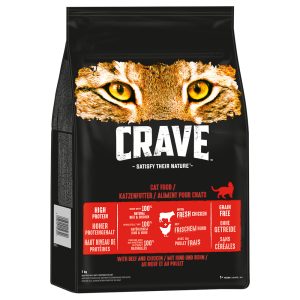 7kg nauta & kana Crave kissan kuivaruoka