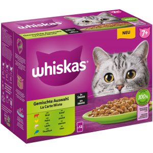 12x85g 7+ kastikevalikoima Whiskas-kissanruoka