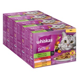 144x85g Whiskas Tasty Mix Pouches Fish of the Day in Sauce
