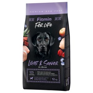 12kg, Fitmin Dog for Life Light & Senior, koiran kuivamuonaa